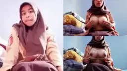 Kepala Berkerudung Pramuka Dengan Payudara Montok Bulat Dan Basah Menggoda