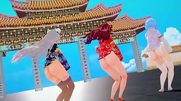 Kembang Api Malam Tahun Baru Imlek: Gadis Virtual Mmd Yang Menggoda Dan Menggairahkan