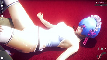 レムと濃厚に絡み合い、狂ったように大量に注ぎ込む変態プレイ