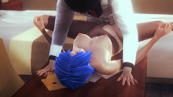 Pria Jepang Menggenjot Wanita Berambut Biru