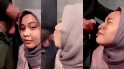 Cewek Berhijab Cantik Dihujani Sperma Di Muka