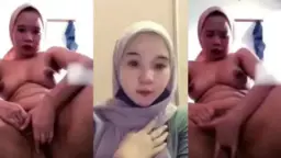 Tiktokers Berjilbab Tergoda Menggoda Diri Dengan Wortel