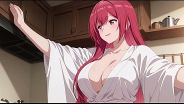 Anak Tiri Pulang Cepet, Lihat Istri Bapak Lagi Masak Pake Baju Tipis Seksi. Kureha Enomoto Cosplay Bugil Hasil Ai.